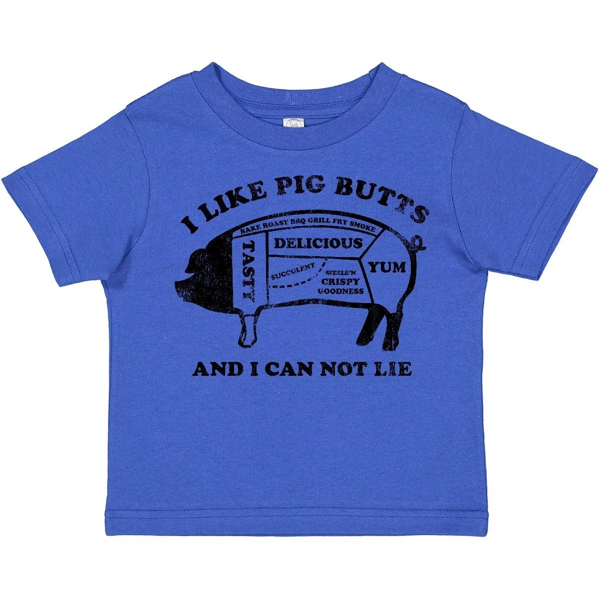 Inktastic I Like Pig Butts Toddler T-Shirt Chops Butt From Idea Child Kid 100