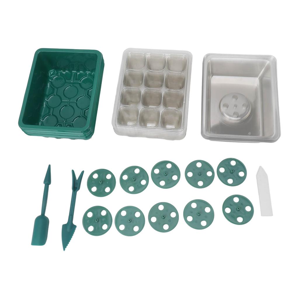 Seed Starter Tray Seedling Tray Plastic Transparent Cover for Gardening Horticulture 6 Holes