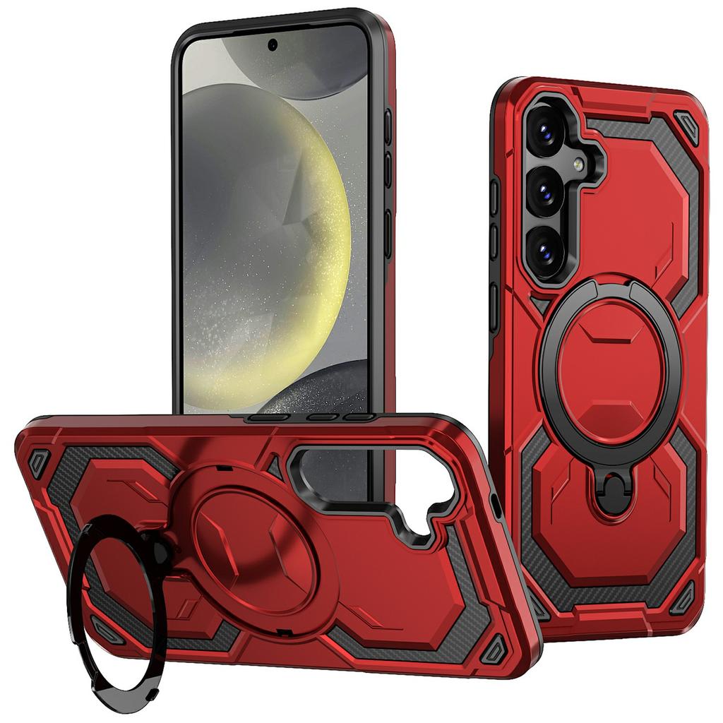 For Samsung Galaxy S26 / S26 Pro Magnetic Case Ring Kickstand PC + TPU Hybrid Phone Cover