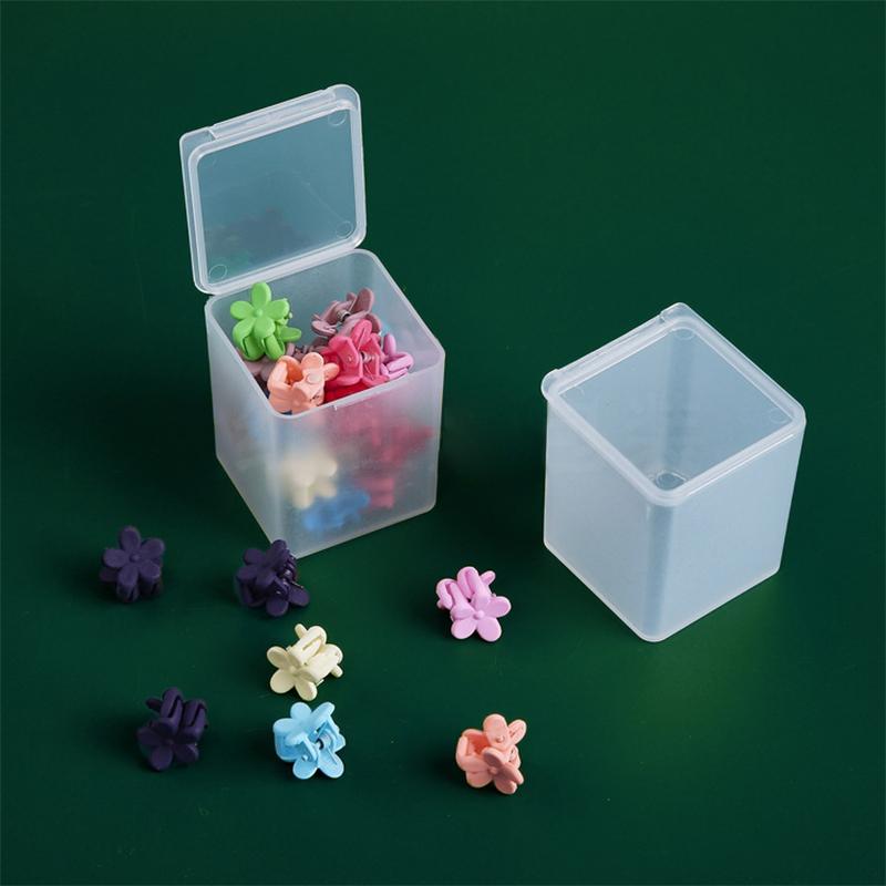 Mini Plastic Box Rectangular Translucent Packing Box Dustproof Durable Strong Jewelry Button Sundries Storage Case Container