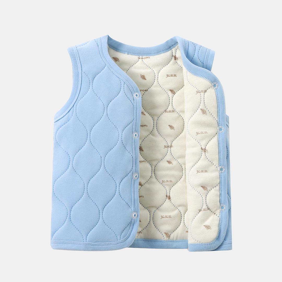 

Unisex Kids Thick Padded Vest: Warm Sleeveless School Uniform Layer for Autumn & Winter Size 73 for 14-18 lbs