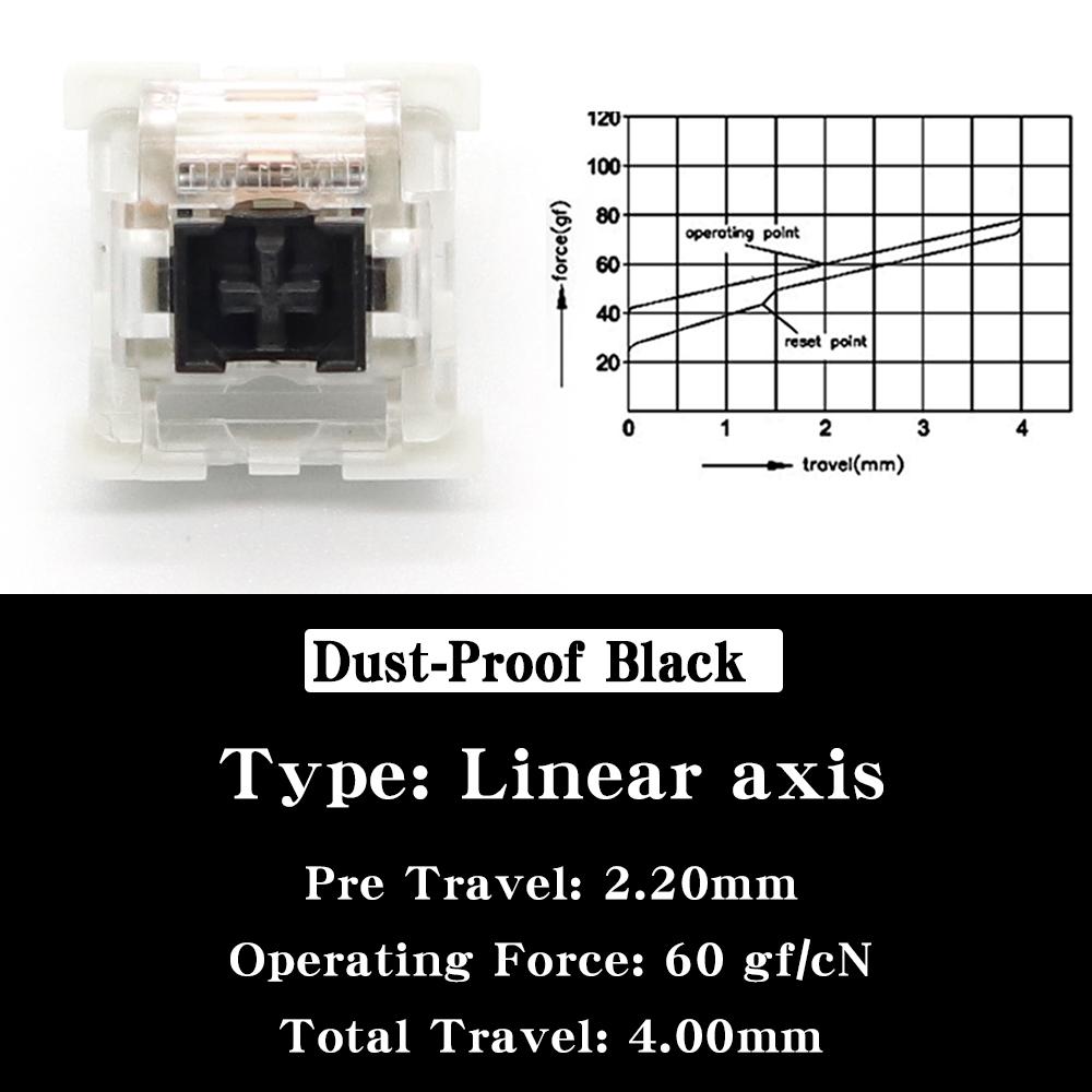 Outemu Switch for Keyboard 3Pin Linear Tactile Clicky Silent Switches for Mechanical Keyboards Gray White Red Blue Gaming Switch