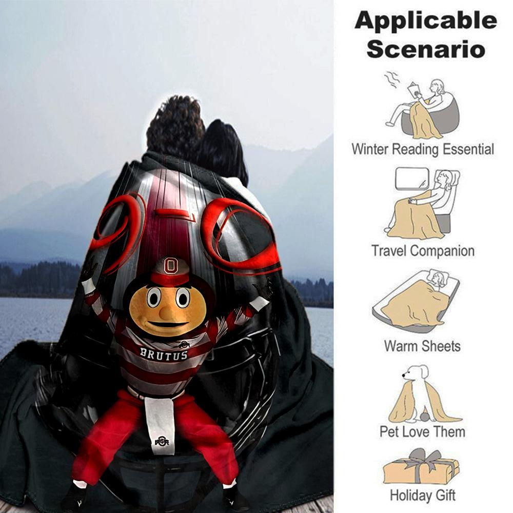 1pc BRUTUS HELMET Throw Blanket Soft Flannel, Cozy All Season Polyester Perfect for Home, Office