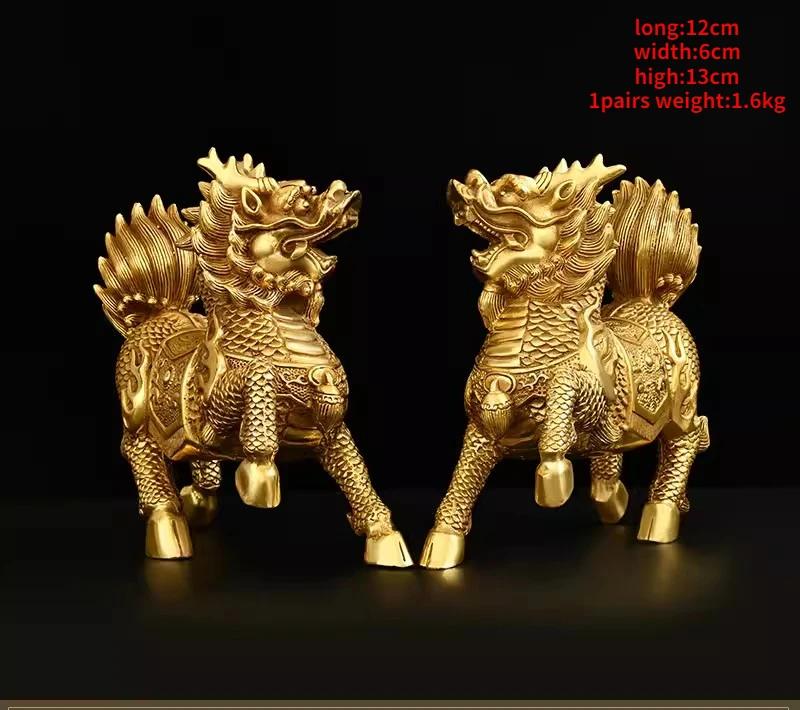 1Pair Copper Unicorn Ornaments Bedroom Living Room Home Decor Shop Opening Gifts