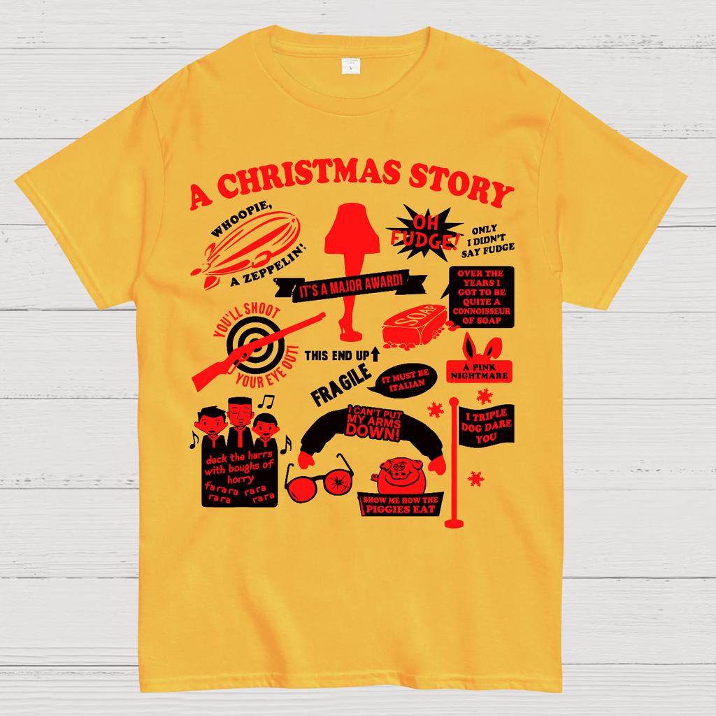 Christmas Story Quotes Cotton Summer Casual Cool Loose T-Shirt