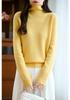 Pure Wool Pile Collar Long-Sleeve Sweater - Autumn/Winter Loose Knit Base Layer