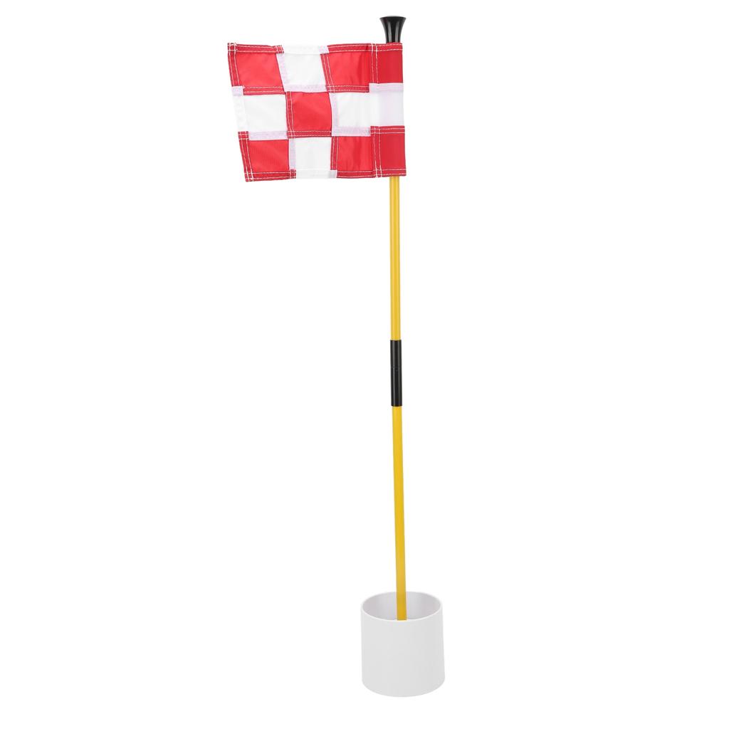Golf Pin Flag Lochbecher Set für Mini Putting Green Flaggenstock Hof Übungszubehör Tragbar 2