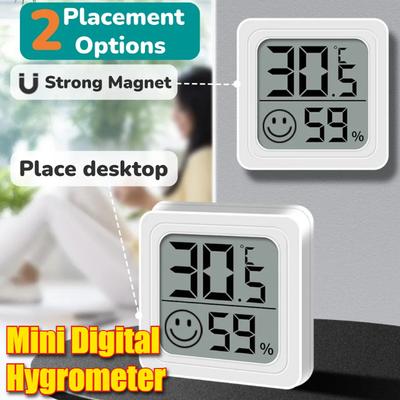 Mini Digital Hygrometer Indoor Thermometer Humidity Meter with Temperature and Humidity Monitor for Baby Room Cellar Greenhouse
