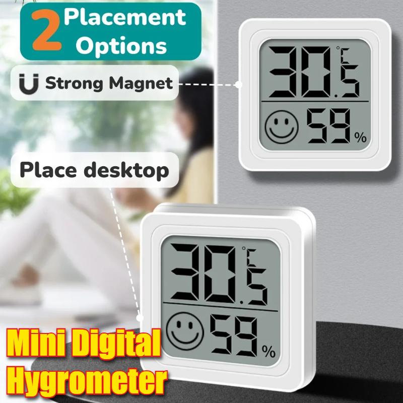 Mini Cyfrowy Higrometr Termometr Wewnętrzny Miernik Wilgotności z Monitorem Temperatury i Wilgotności do Pokoju Dziecka Piwnicy Szklarni