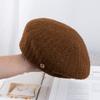 Retro literary and artistic knitted beret female autumn British style high sense temperament versatile painter hat newsboy hat
