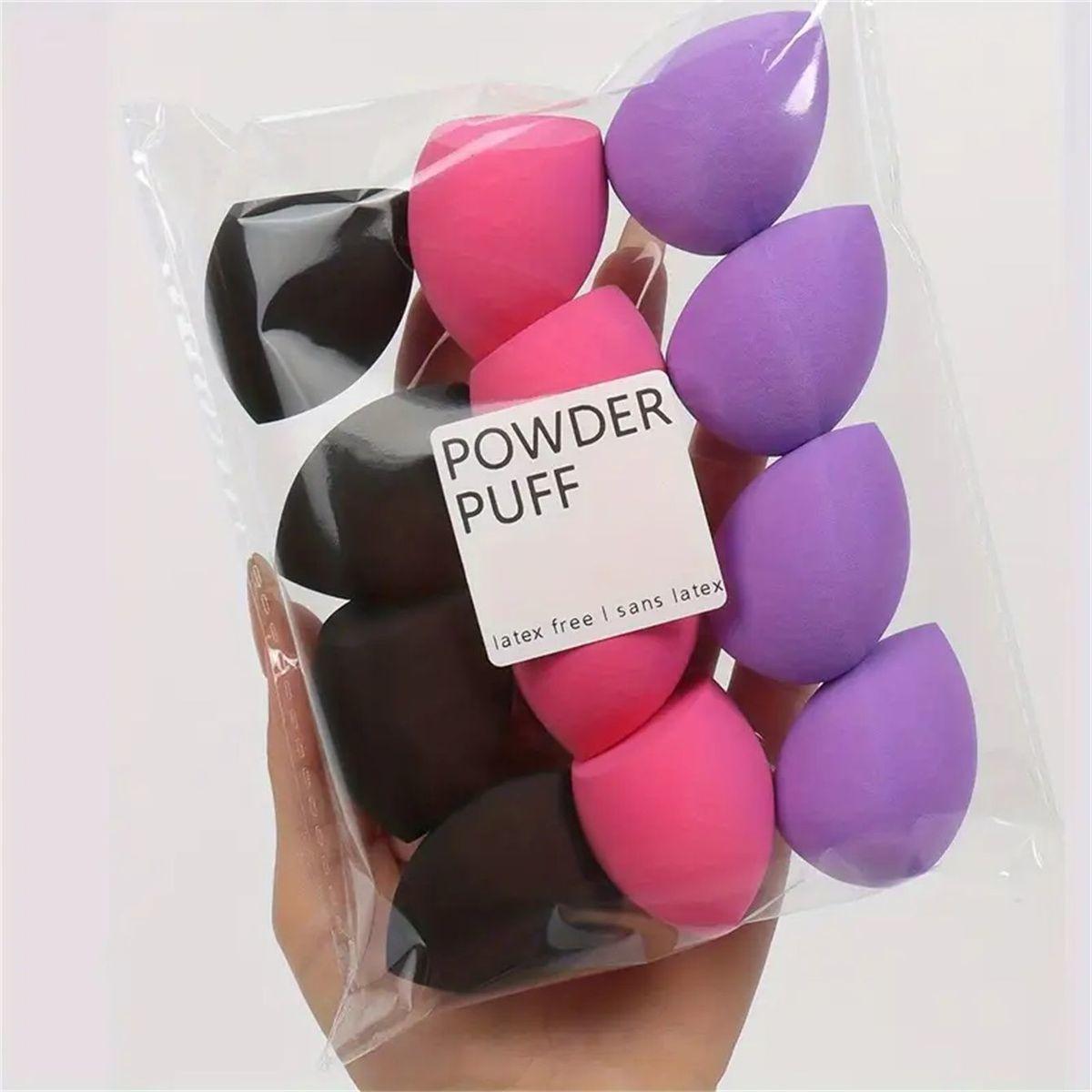 

12pcs Water-Absorbent Makeup Sponges Polyurethane Makeup Sponges - Suitable For Liquid, Cream, And Powder Foundations