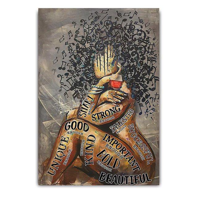 Graffiti-Kunst, abstrakte Figur, Leinwandmalerei, Kronengöttin, Wandkunst, Poster, einzigartige Frisur, sexy Mädchen, Heimdekoration, Wandbild, kein Rahmen