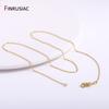 18K Gold Plated High Quality Brass Metal 45cm Chains Necklace 1.2mm/1.6mm Necklace Chains For Jewelry Making
