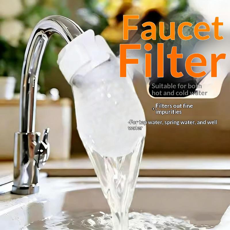 10 Stück Wasserhahnfilter Baumwolle, Spritzschutz Entfernt Sand Filtert Mit T-Riemen, Wasserreinigung Socken Für Leitungswasser Rostentfernung