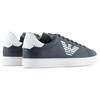 Emporio Armani Leather Low-Top Lace-Up Fashion Sneakers Men sneakers Blue X4X554XF66300120