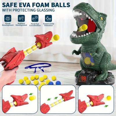 Children Playing Dinosaurs Ducks Shooting Toy Guns Parent-Child Interactive Battles Boys' Air Soft Bullet Guns