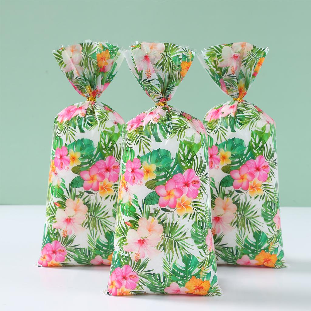 Hawaiian Gift Cookie Candy Bags Birthday Party Decor Kids Summer Hawaii Luau Tropical Wedding Birthday Party Supplies BabyShower
