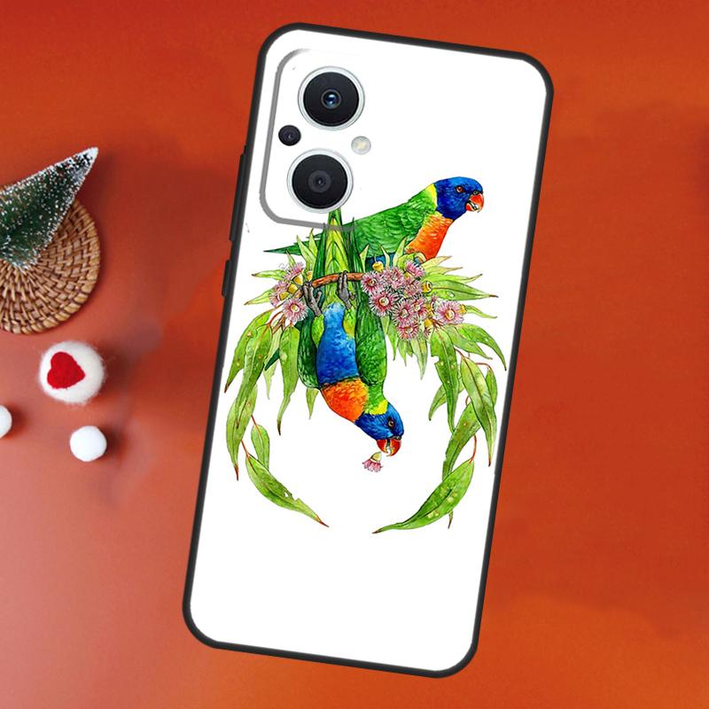 Colorful Parrots Case For OPPO Find X9 X5 X6 X8 Pro OPPO Reno 14F 13F 12F 11F 10 12 13 14 Pro 7 8 Lite Cover