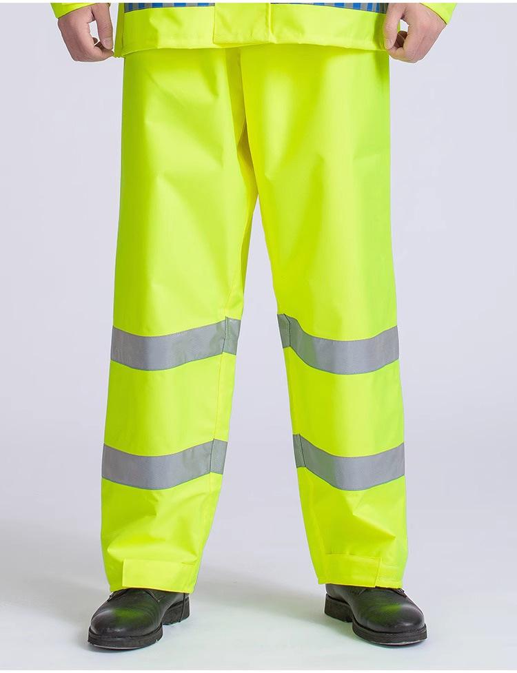 High-Visibility Reflective Rain Pants for Traffic and Patrol Safety
