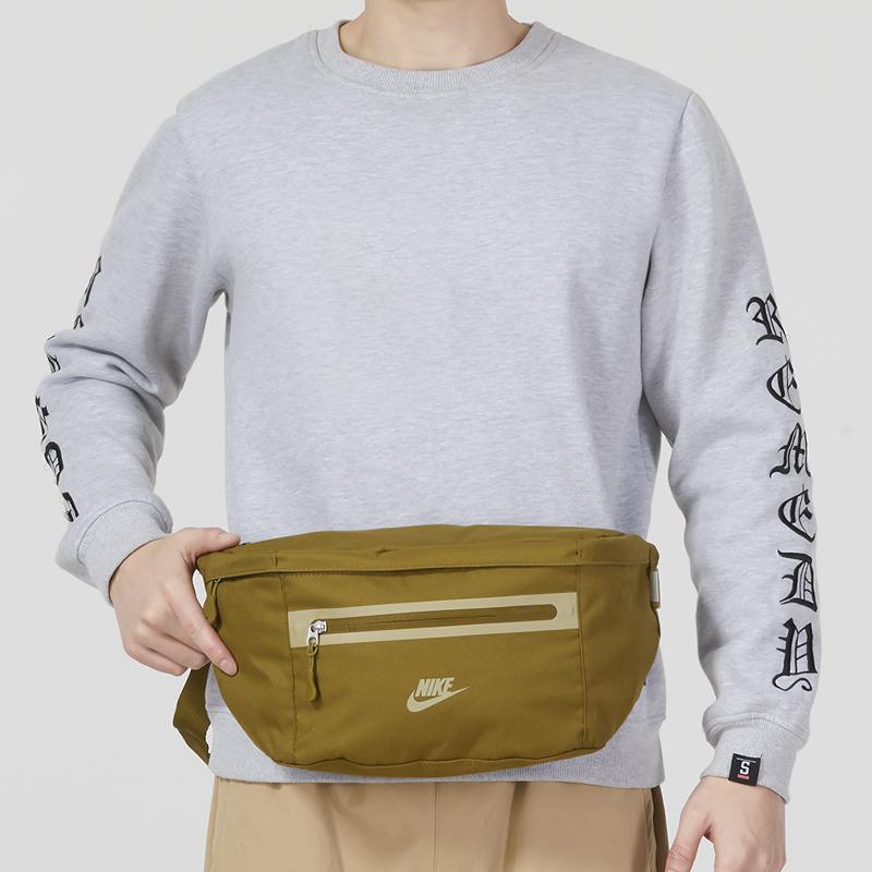 Nike ELMNTL PRM Waistpack Zipper Closure Fabric Crossbody Bag Casual Bag Medium Unisex bags Olive-Green DN2556-368