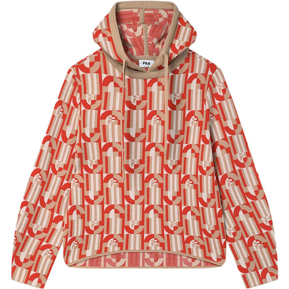 

New FILA Sweater Women s Crimson Lotus Red F11W344403F-RD L