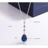 CC 925 Chain Pendant Necklaces For Women Silver Plated Yellow Cubic Zircon Wedding Party Accessories Fine Jewelry CCN356