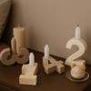 Large Number Number Candle Holders Silicones Molds For DIY Craft Birthday Wedding Dinner Decors