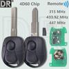 DR 315/433.92/447MHz 4D60 Chip HYN10/TOY40 Blade Car Remote Key For Ssangyong Actyon Sports Kyron Rexton W Korando SSY3 MBEF750