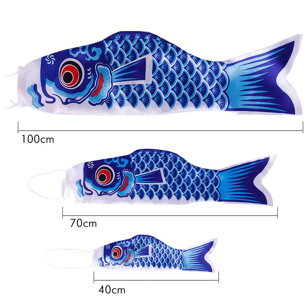 40/70/100cm Japanese Carp Spray Windsock Streamer Fish Flag Wind Chimes Hanging Decorations Yard Colorful Koinobori Kite