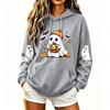 Women's Casual Women's Halloween Printed Crew-neck Pullover Hooded Sweatshirt