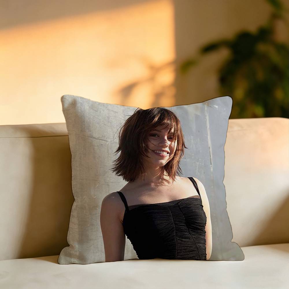 Popular Actor JJenna OOrtega Square DoubleSided printed Pillow Case Bedroom Bedside Pillow Sofa Cushion Cover
