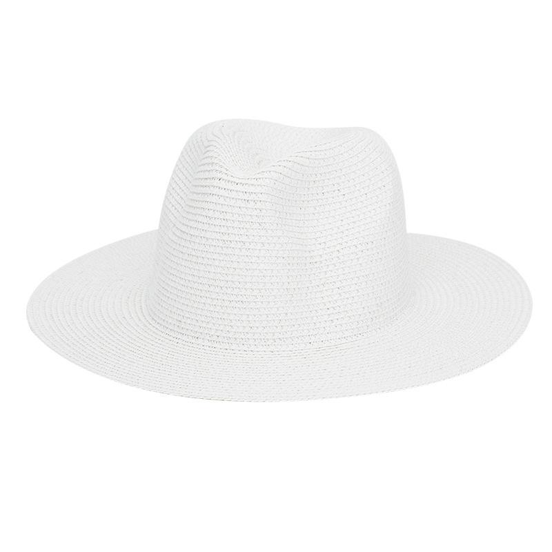 25 Colors Outdoor Sun Protection Women Beach Cowboy Hat Spring Summer Shade Solid Color Men Straw Hat Jazz Cap