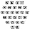 Black 26 Letter 9mm Diy Italian Charm Stainless Steel Bracelet