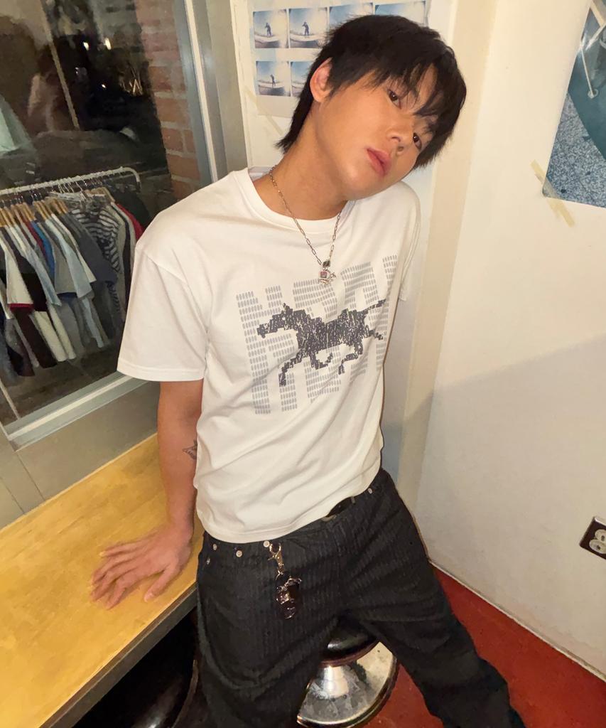 Nodi Loading Horse Crop Tee Black