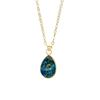 High quality natural stone emperor stone water drop pendant Seiko couple necklace niche Ins jewelry