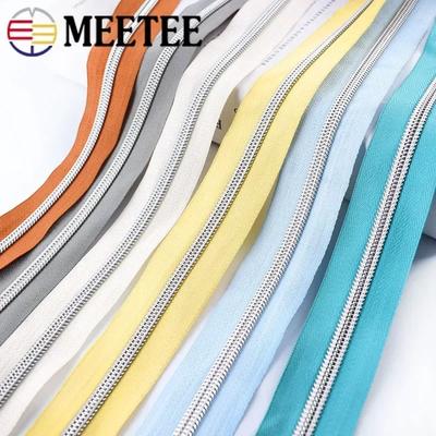 3/5/10M 5# Nylon Reißverschlussband mit Schieber für Taschen Kleidung Reparatur Reißverschlüsse Kunststoff Spiralreißverschluss DIY Kleidungsstück Ersatz Nähzubehör