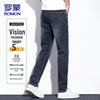 ROMON Men's Casual Straight-Leg Stretch Jeans