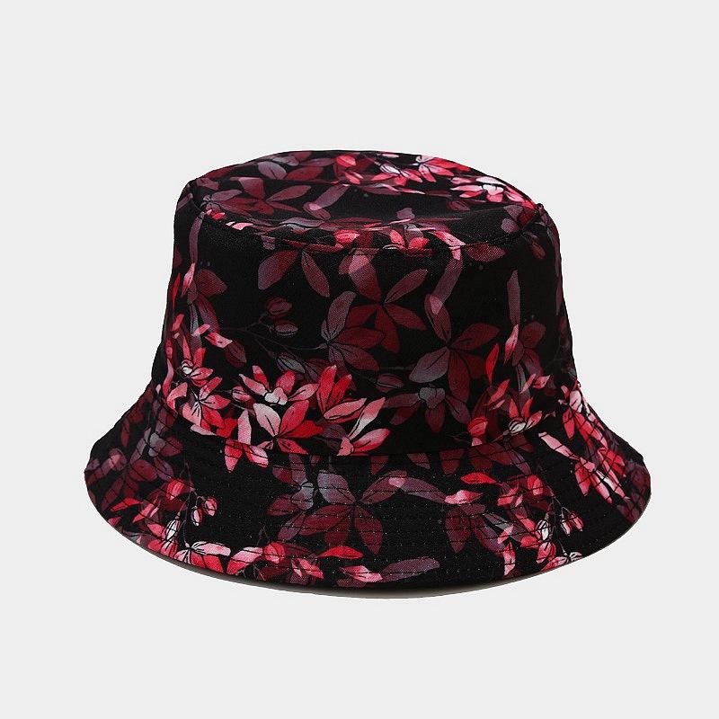 fashion plant printing pattern fisherman hat spring and summer outdoor sun protection fisherman cap unises fishing caps