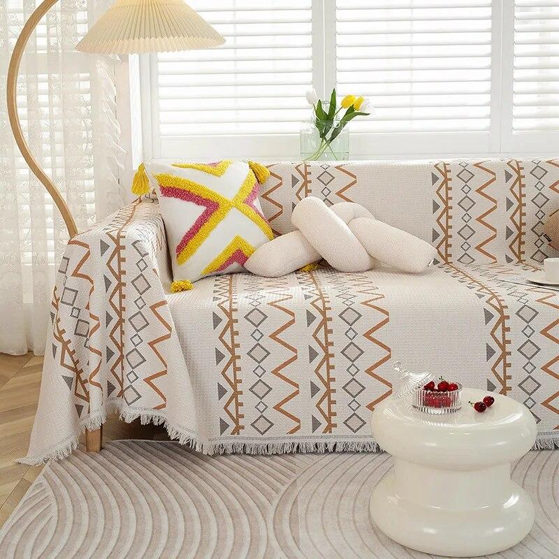 Sofabezug im nordischen Stil, staubdicht, Mehrzweck-Couchtuchbezug, Campingdecke, Sofadecke, Wohnzimmer-Dekorationstuch