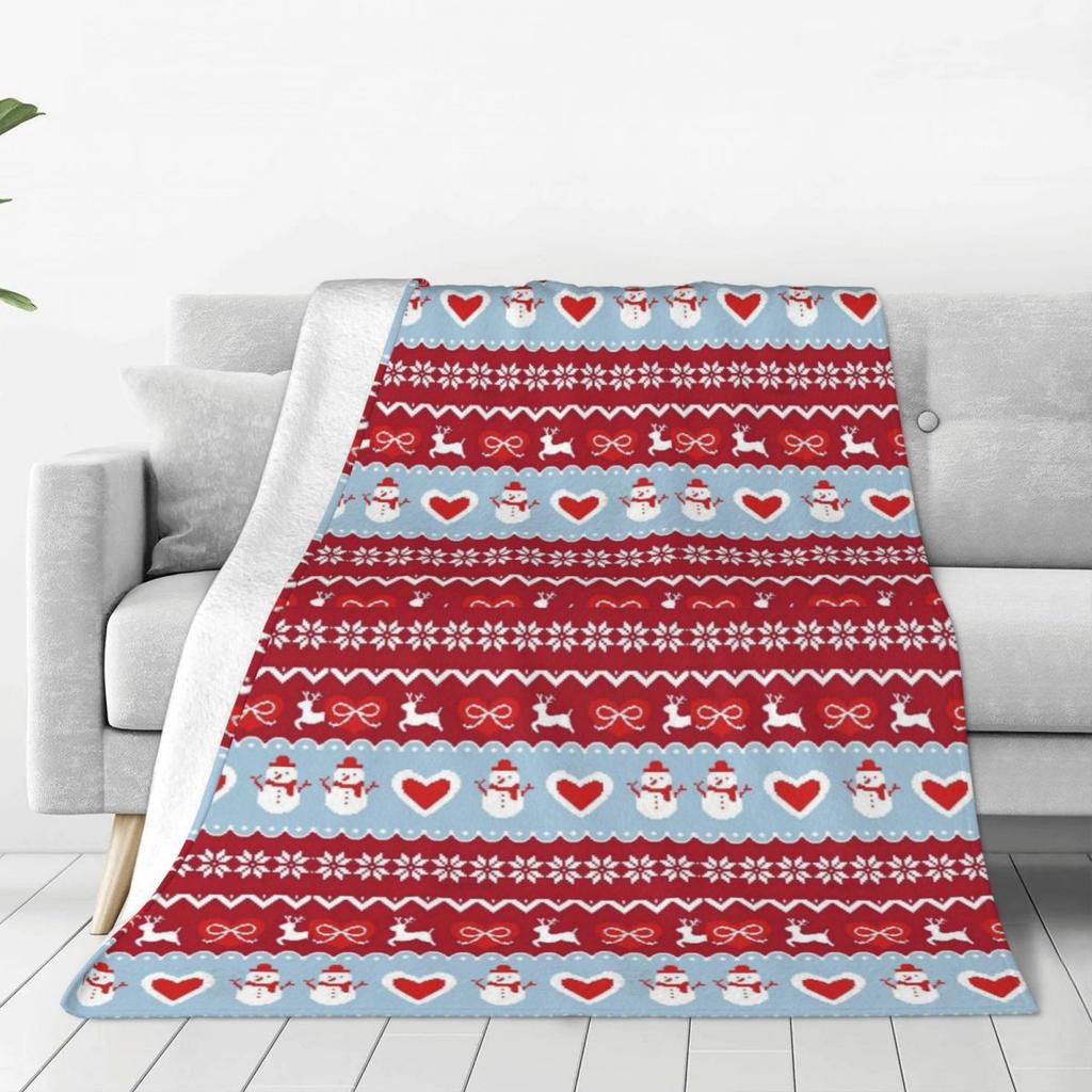 Custom Merry Christmas Wallpaper Blanket 3D Printed Soft Flannel Fleece Warm Throw Blankets For Office Bedroom Sofa Quilt