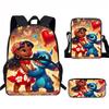 Stitch Kids School Backpack Set Elementary Students Oxford Fabric Ergonomic Design Printed Cartoon 3-Piece Bundle