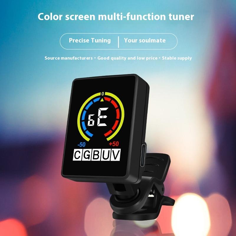 Clip-on Tuner Guitar Tuner USB Charging Color LCD Display Screen Guitar Tuner Tunning For Acoustic Electric Guitar Bass