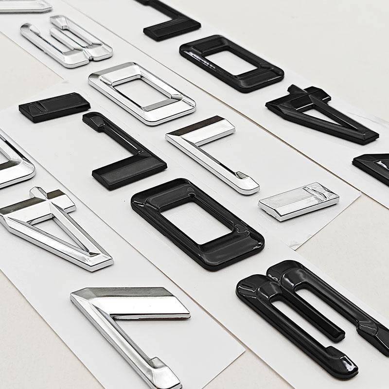 3D ABS Chrome Black Car Letters Logo 730Li 740Li Emblem Sticker Rear Trunk Badge For BMW 7 Series 730Li 740Li  Auto Accessories