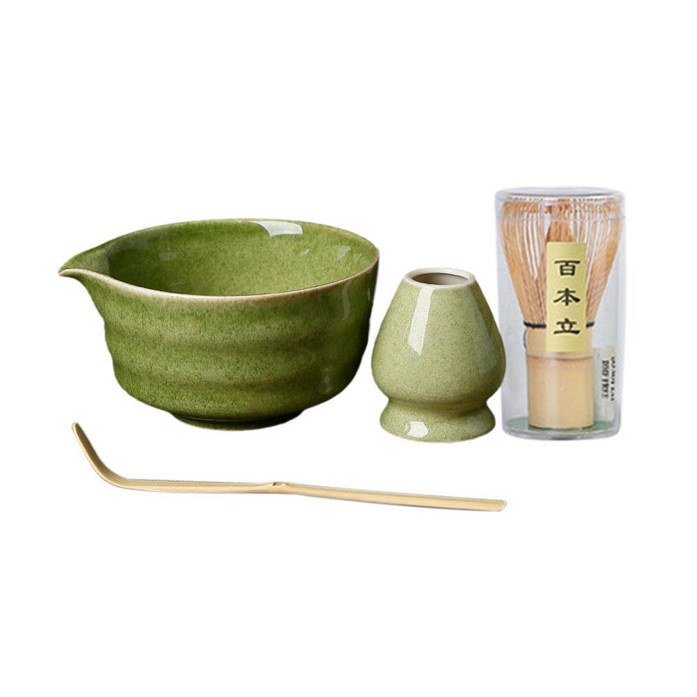 NEW High-end 4pcs/set Japanese Ceramic Matcha Gift Bowl Box Sumptuous Tools Tea Matcha Whisk Set Brush Hold And With Grinde L3E3