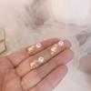 Light Luxury Elegant Pearl Cats Jewelry Sets Exquisite Ancient Gold Craftsmanship Art Earrings For Women Ring Necklace