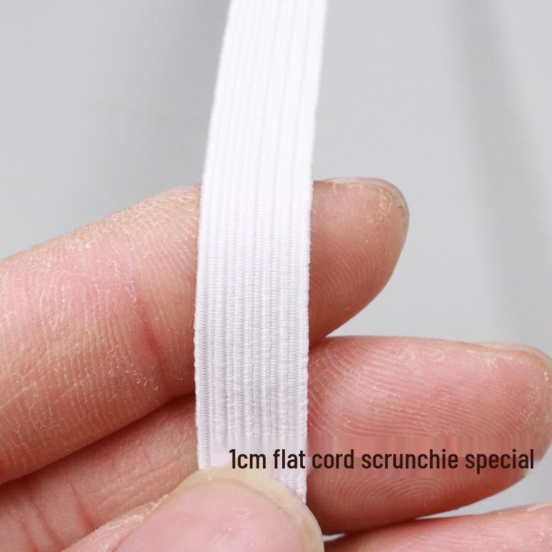 Flat Elastic Scrunchie Band 6-8-10MM DIY Hair Tie Material