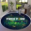 1pc Free Fire Weapon Roundel Round Carpet, Made of Polyester,Perfect for Decorating Office Chairs, Living Rooms,Vibrant Decorative Rug