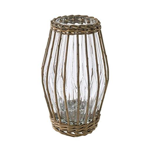 

SPICE OF LIFE FONTAINE Basketweave Flower Vase, Long, 17cm Diameter, 30cm Height, LYGN1010