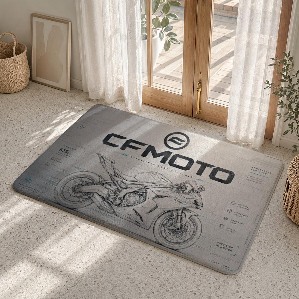 Stylish Motorcycle Design C-CFMOTO Floor Mat Doormat Hallway Carpet Living Room Rugs Bath Floor Mats Home Decor