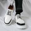Fashion Men Fashion Height-increasing Derby Shoes American Casual Thick-soled Anti-slip Business Brand Leather Shoes Social Shoes Men